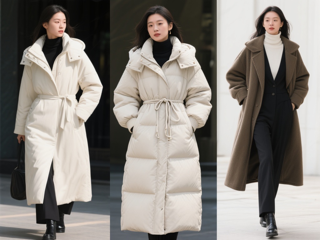 如何挑选羽绒服?推荐长款羽绒服提升时尚感 不同的版型能够展现截然不同的风格。通常来说,H型长